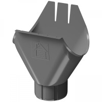 Воронка водосточная металлическая Docke Stal Premium RAL 7024 Графит 125/90 мм