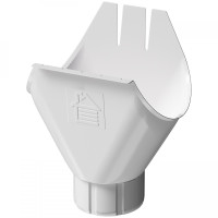 Воронка водосточная металлическая Docke Stal Premium RAL 9010 Пломбир 125/90 мм