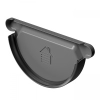 Заглушка желоба металлическая Docke Stal Premium RAL 7024 Графит 125 мм